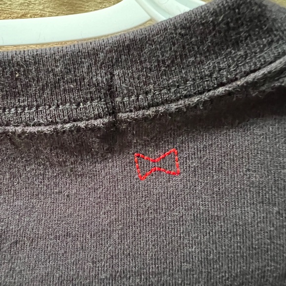 Playboy black Tee with green flocked swirl - Picture 6 of 8